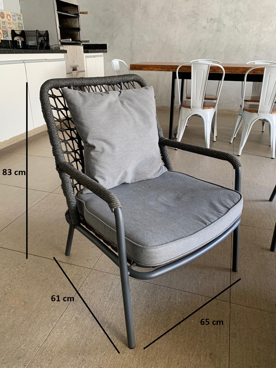 SDPM-0052 | POLTRONA CINZA