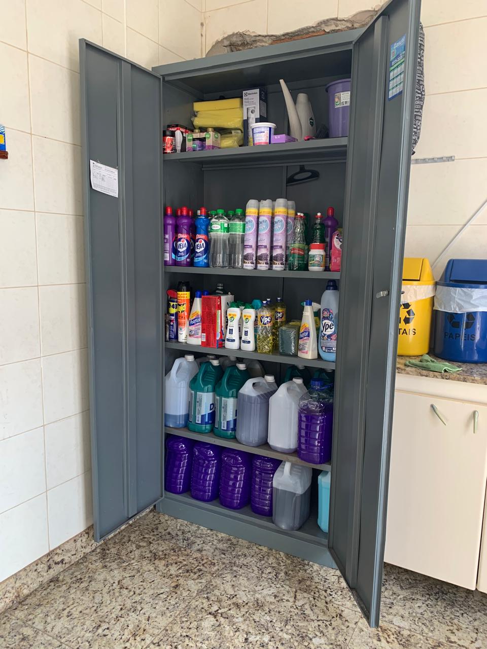 SDPM-0070 | ARMÁRIO AÇO CINZA | 1,98M X 40CM X 90CM